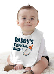 Daddy's Drinking Buddy Infant Baby Bib-Direct To Garment Print-Brisco Baby