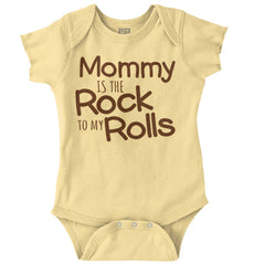Rock To My Rolls Romper Bodysuit-Direct To Garment Print-Brisco Baby