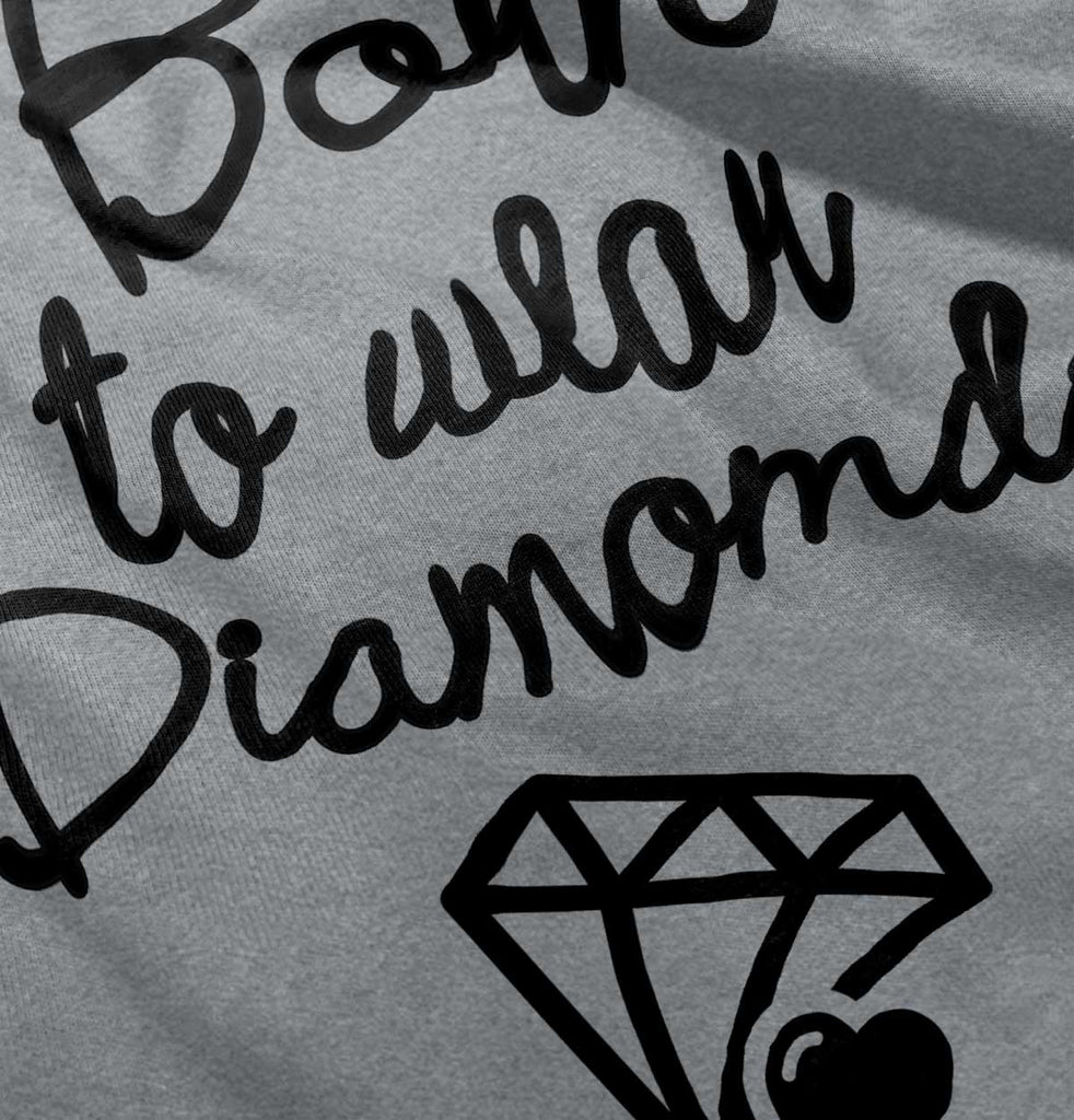 Born To Wear Diamond Romper Bodysuit-Direct To Garment Print-Brisco Baby