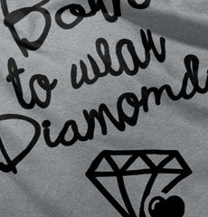 Born To Wear Diamond Romper Bodysuit-Direct To Garment Print-Brisco Baby