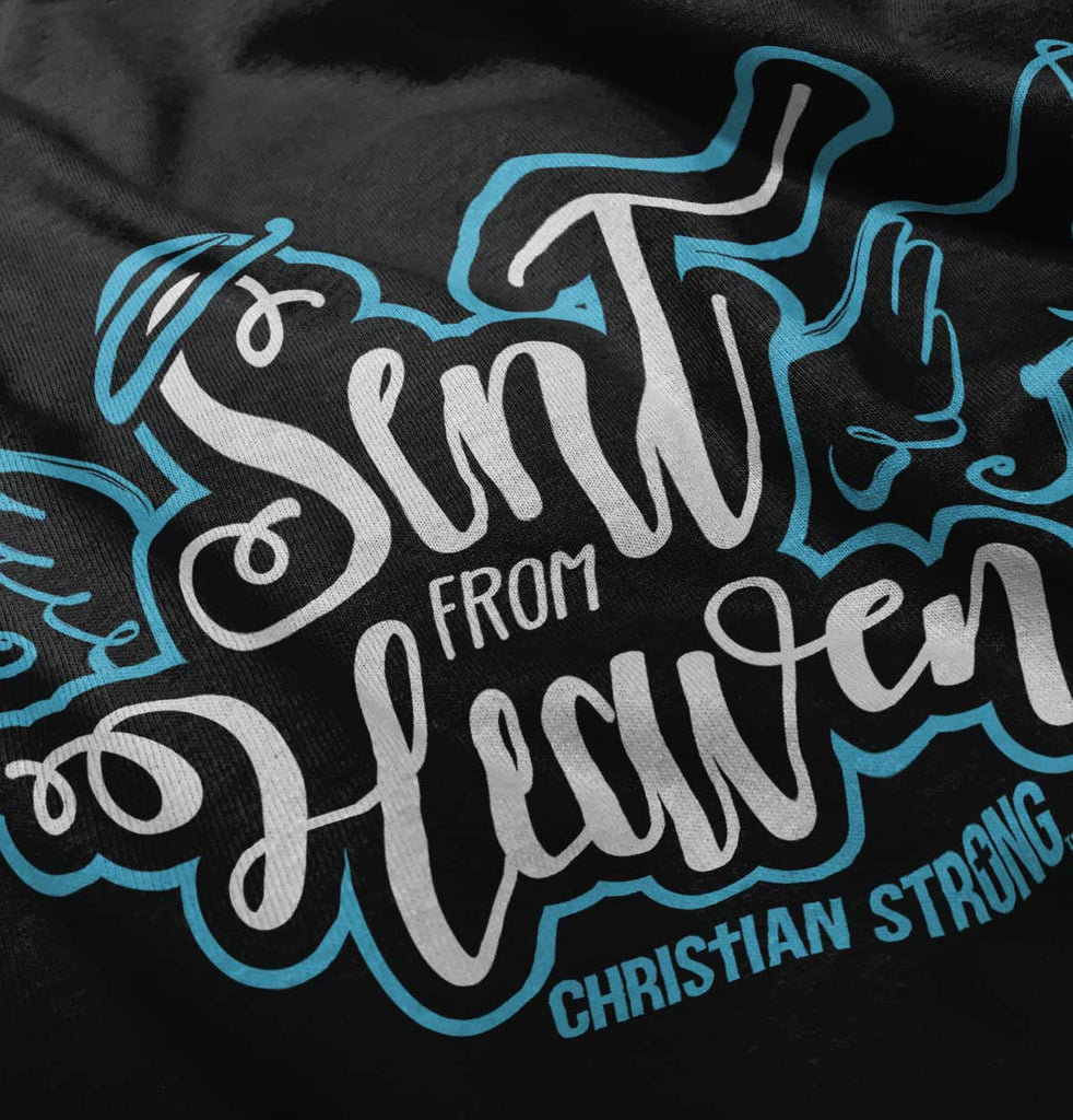 Sent From Heaven Toddler Football Jersey Tee-Direct To Garment Print-Brisco Baby