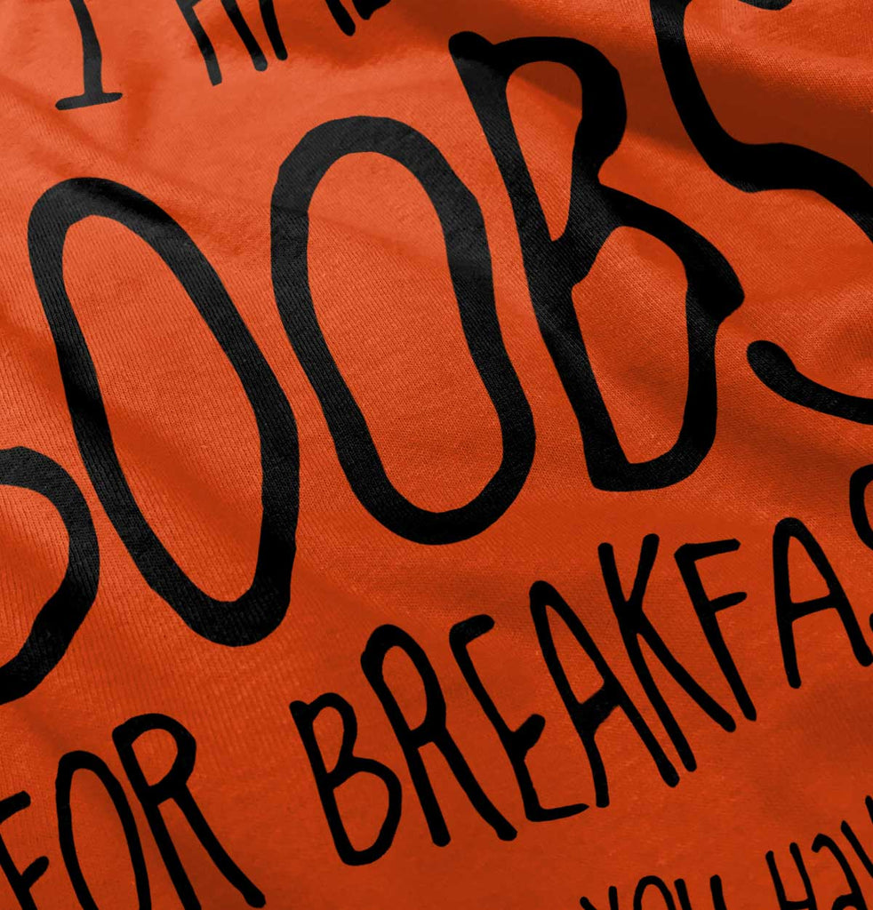 Boobs for Breakfast Romper Bodysuit-Direct To Garment Print-Brisco Baby