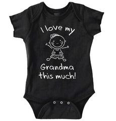 Love My Grandma Romper Bodysuit-Direct To Garment Print-Brisco Baby