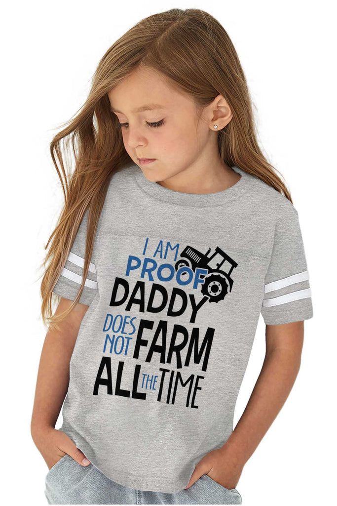 Farm All The Time Toddler Football Jersey Tee-Direct To Garment Print-Brisco Baby