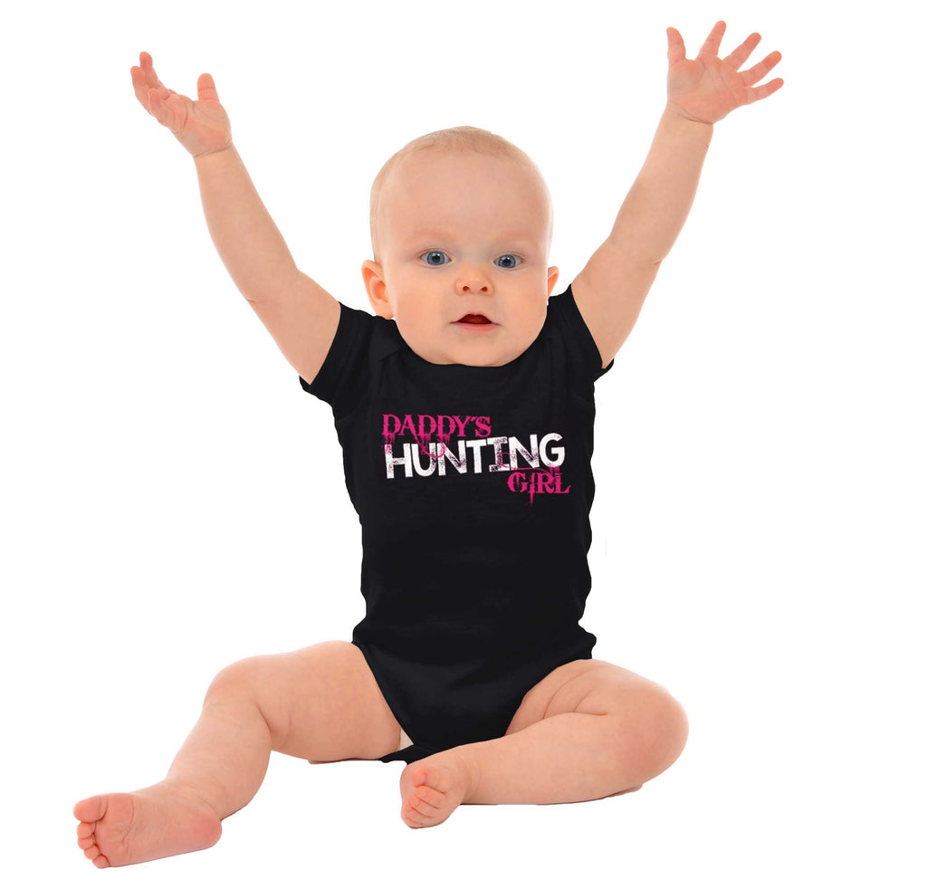 Daddys Hunting Girl Romper Bodysuit-Direct To Garment Print-Brisco Baby