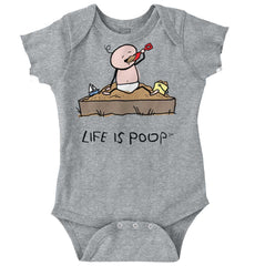 Eating Sand Romper Bodysuit-Direct To Garment Print-Brisco Baby