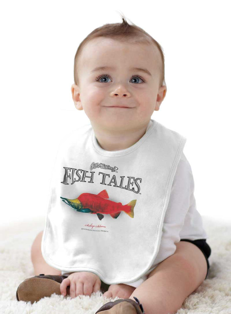 Sockeye Salmon Infant Baby Bib-Direct To Garment Print-Brisco Baby