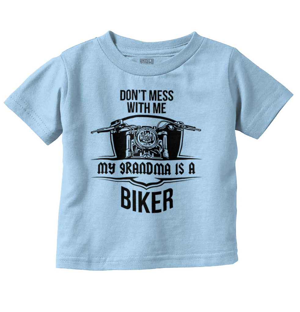 Biker Grandma Infant Toddler T Shirt-Direct To Garment Print-Brisco Baby