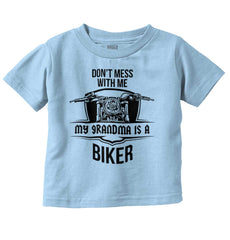 Biker Grandma Infant Toddler T Shirt-Direct To Garment Print-Brisco Baby