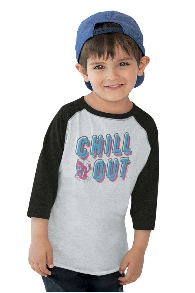 Retro Chill Toddler Baseball-Direct To Garment Print-Brisco Baby