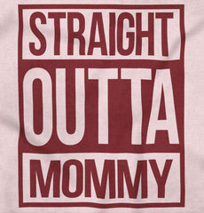 Straight Outta Mommy Toddler Ruffled Trim T-Shirt-Direct To Garment Print-Brisco Baby