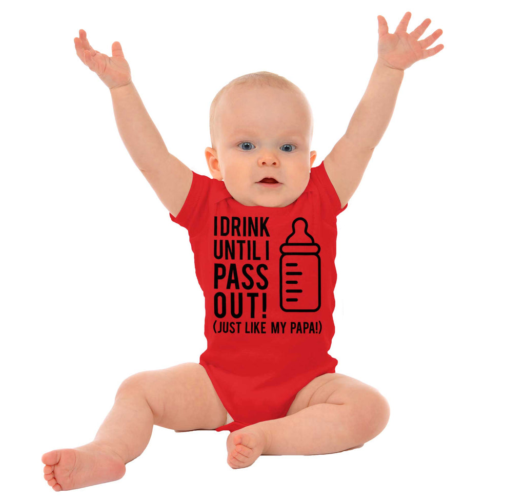 Drink Until I Pass Out Romper Bodysuit-Direct To Garment Print-Brisco Baby
