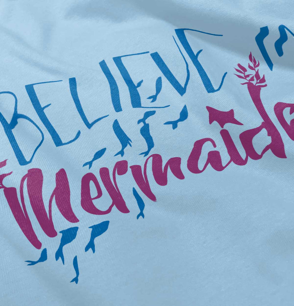 Believe In Mermaids Infant Baby Bib-Direct To Garment Print-Brisco Baby