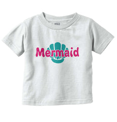 Mermaid Shell Infant Toddler T Shirt-Direct To Garment Print-Brisco Baby