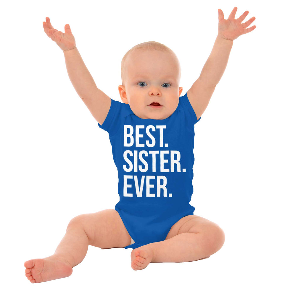 Best Sister Ever Romper Bodysuit-Direct To Garment Print-Brisco Baby