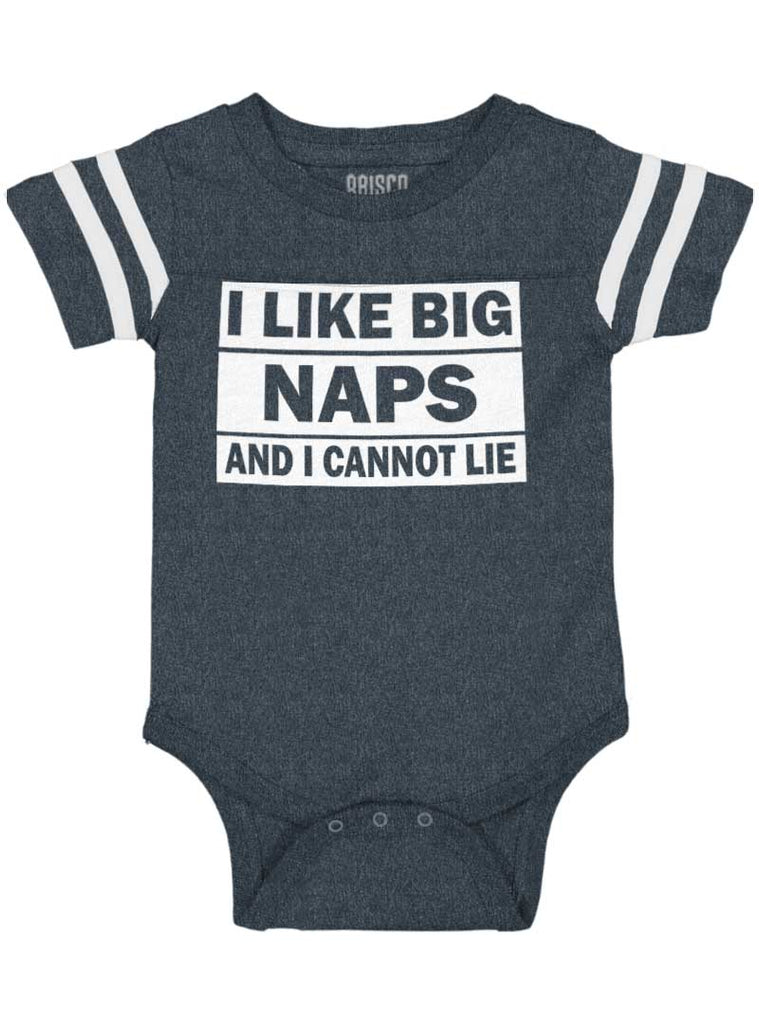 Big Naps Football Romper Bodysuit-Direct To Garment Print-Brisco Baby