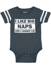 Big Naps Football Romper Bodysuit-Direct To Garment Print-Brisco Baby