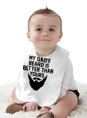 Dad's Beard Infant Baby Bib-Direct To Garment Print-Brisco Baby