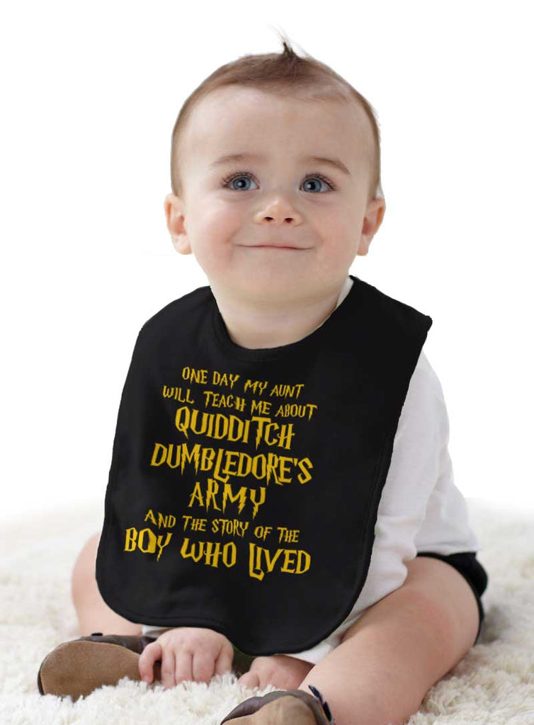 Quidditch Dumbledore Infant Baby Bib-Direct To Garment Print-Brisco Baby