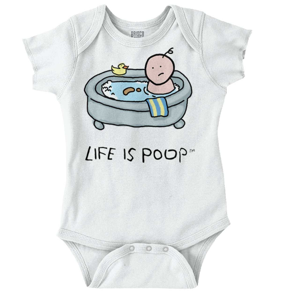 Poop in Bath Romper Bodysuit-Direct To Garment Print-Brisco Baby