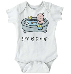Poop in Bath Romper Bodysuit-Direct To Garment Print-Brisco Baby