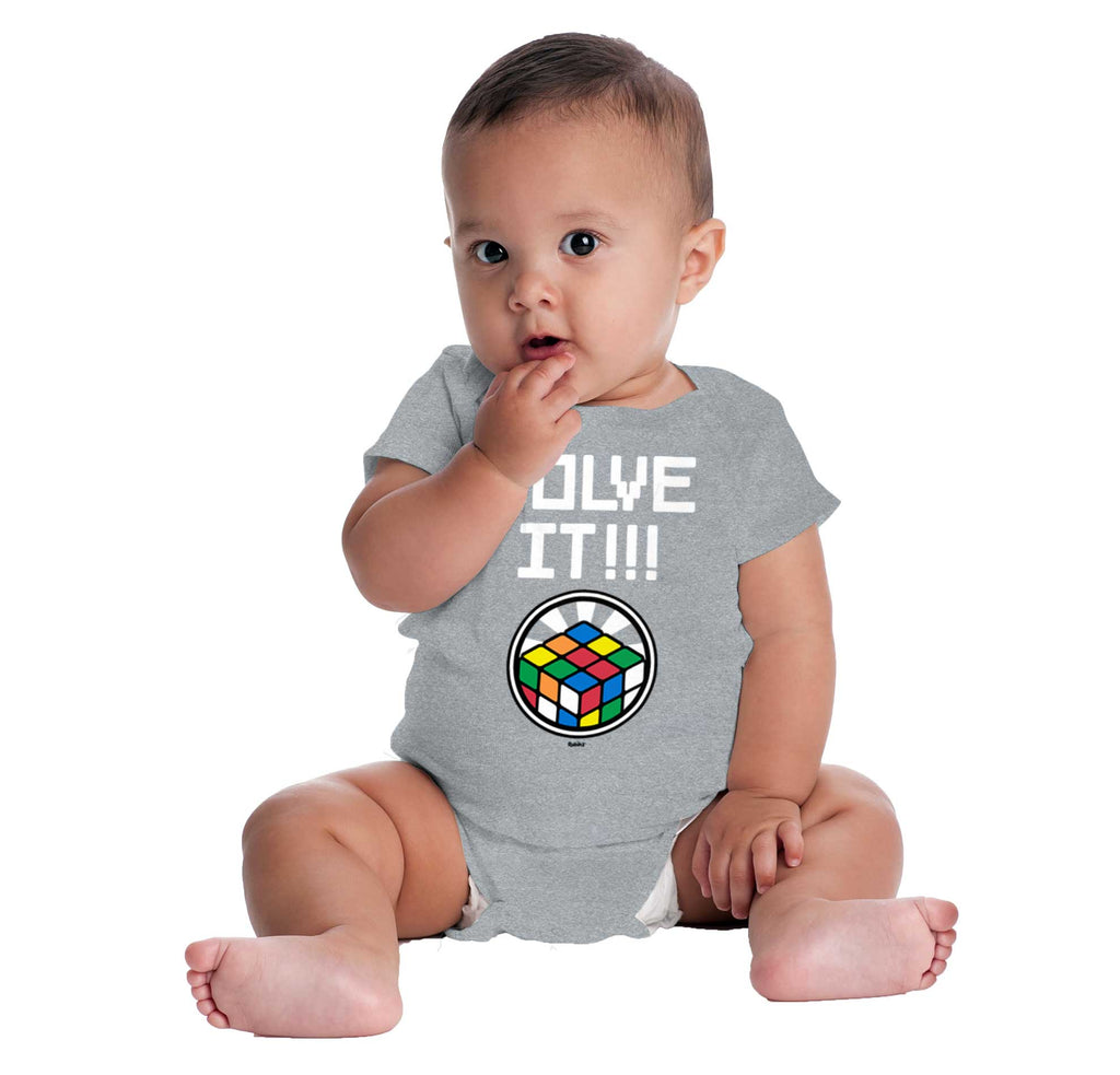 Solve It Romper Bodysuit-Direct To Garment Print-Brisco Baby