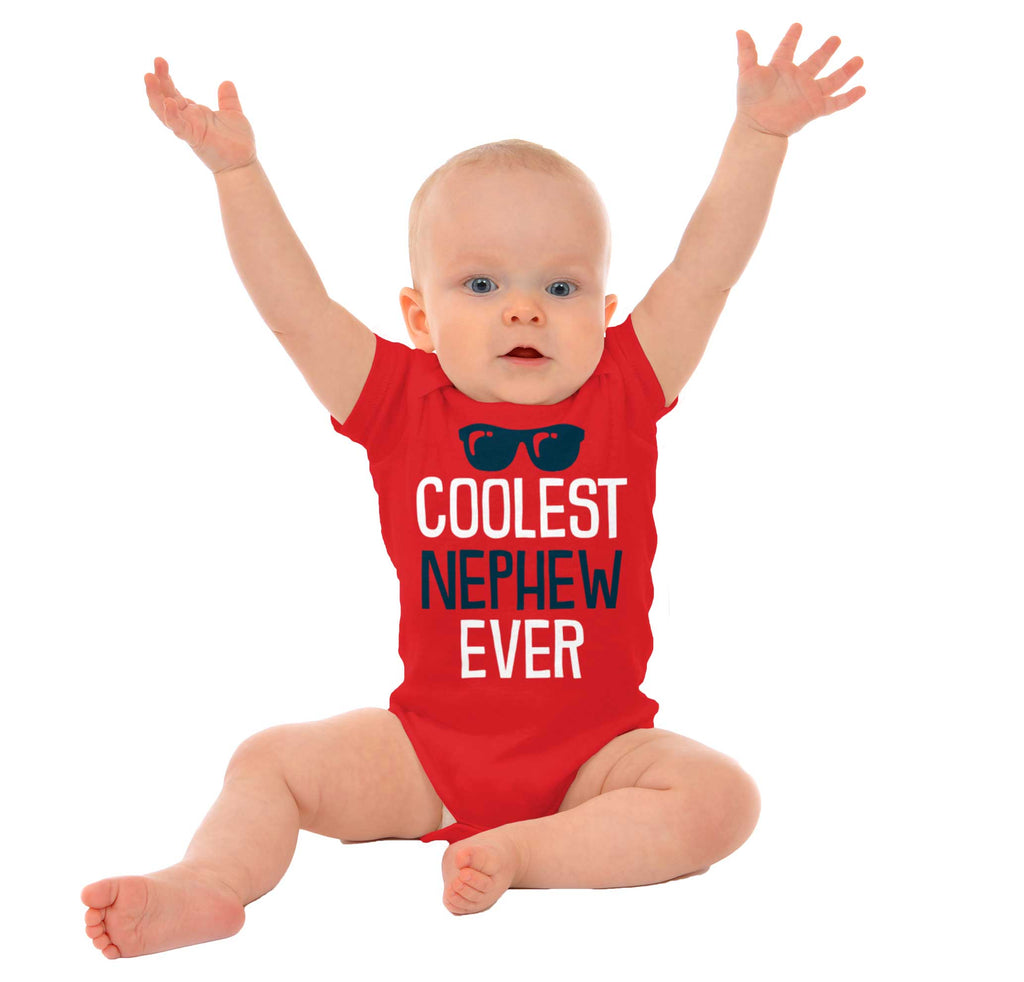 Coolest Nephew Ever Romper Bodysuit-Direct To Garment Print-Brisco Baby