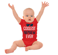 Coolest Nephew Ever Romper Bodysuit-Direct To Garment Print-Brisco Baby