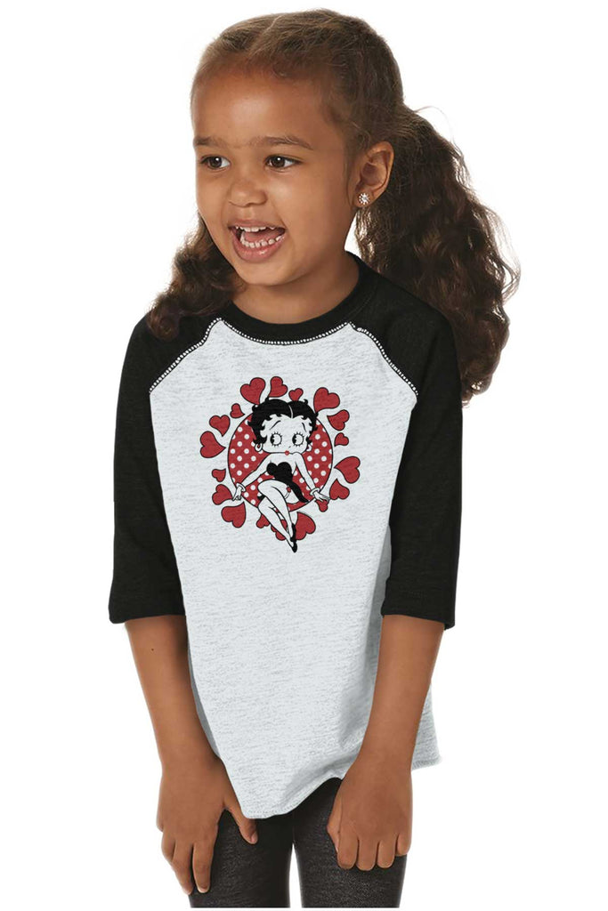 Vintage Betty Toddler Baseball-Direct To Garment Print-Brisco Baby