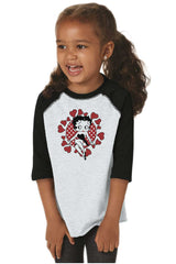 Vintage Betty Toddler Baseball-Direct To Garment Print-Brisco Baby