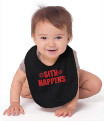 Sith Happens Infant Baby Bib-Direct To Garment Print-Brisco Baby