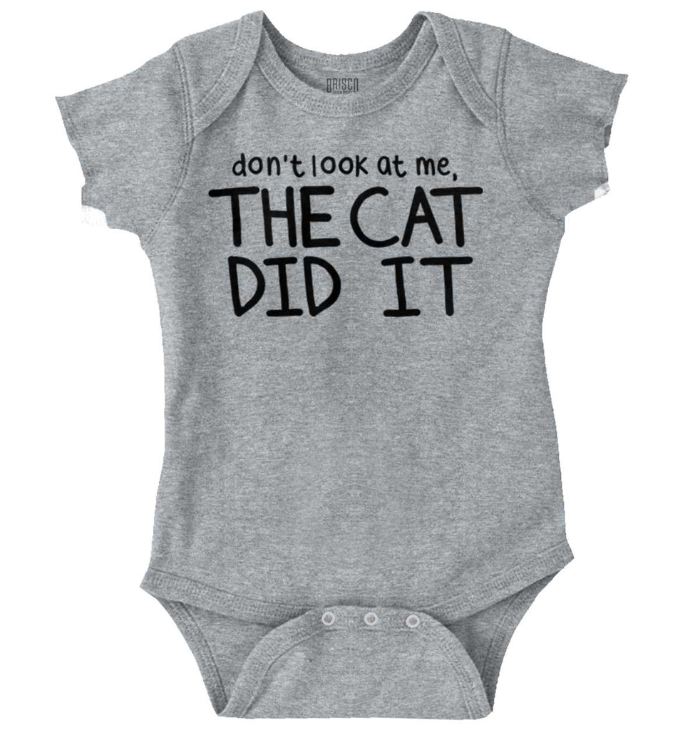 Cat Did It Romper Bodysuit-Direct To Garment Print-Brisco Baby