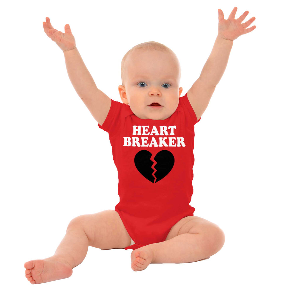 Heart Breaker Romper Bodysuit-Direct To Garment Print-Brisco Baby