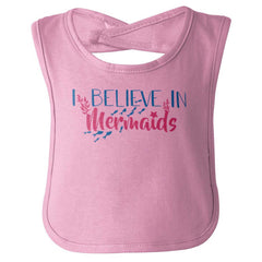 Believe In Mermaids Infant Baby Bib-Direct To Garment Print-Brisco Baby