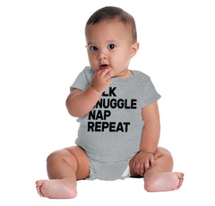 Milk Snuggle Nap Romper Bodysuit-Direct To Garment Print-Brisco Baby