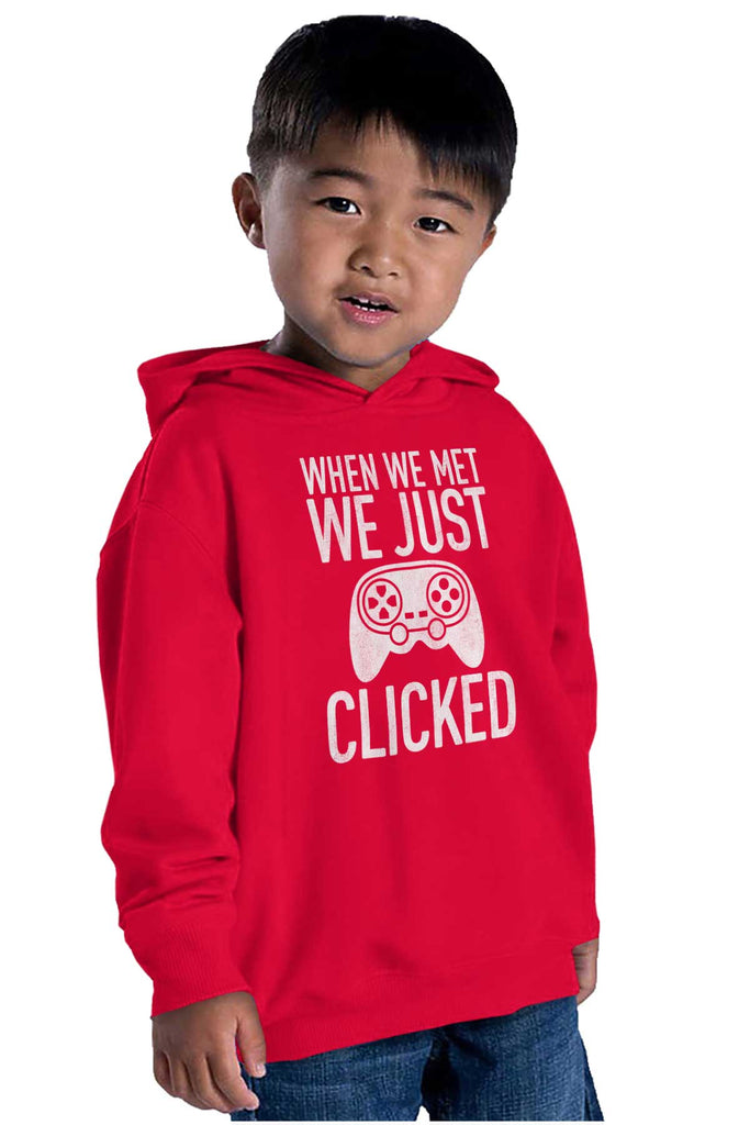 We Just Clicked Video Game Nerd Toddler Pullover Hoodie-Direct To Garment Print-Brisco Baby