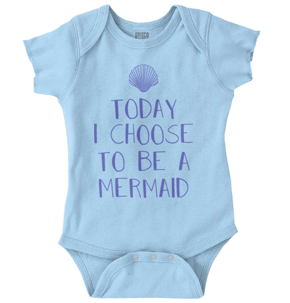 Choose To Be Mermaid Romper Bodysuit-Direct To Garment Print-Brisco Baby