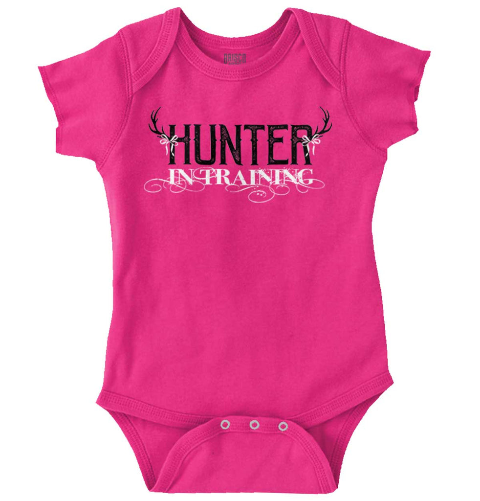 Hunter Girl In Training Romper Bodysuit-Direct To Garment Print-Brisco Baby
