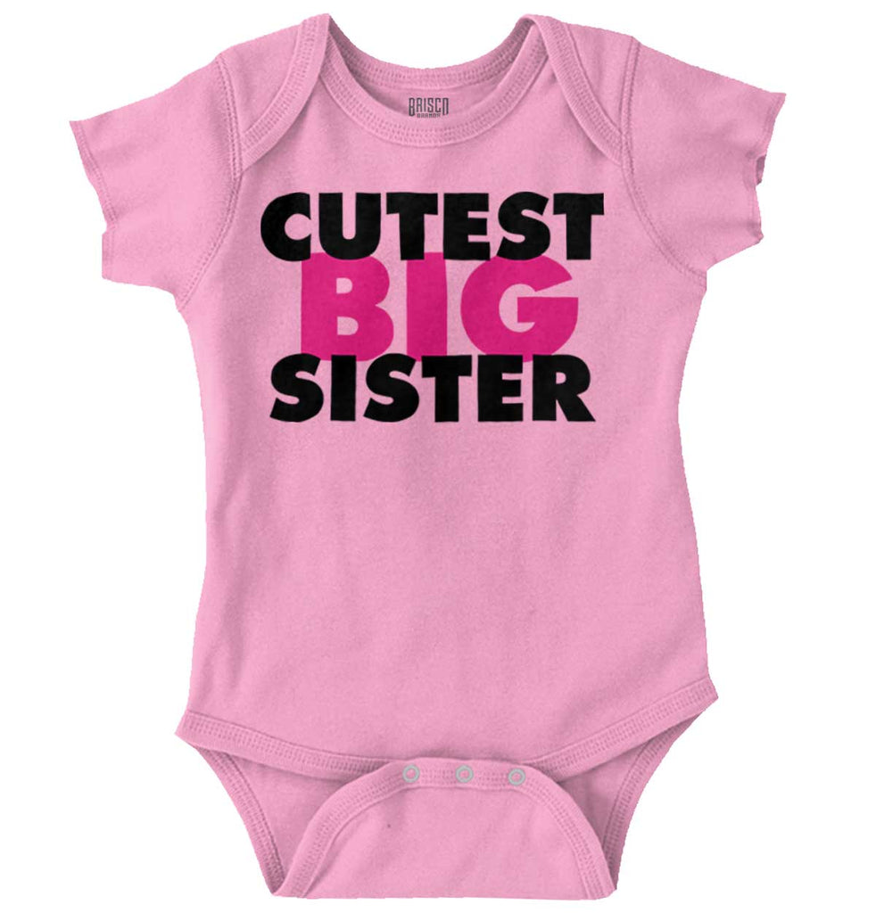 Cutest Big Sister Romper Bodysuit-Direct To Garment Print-Brisco Baby