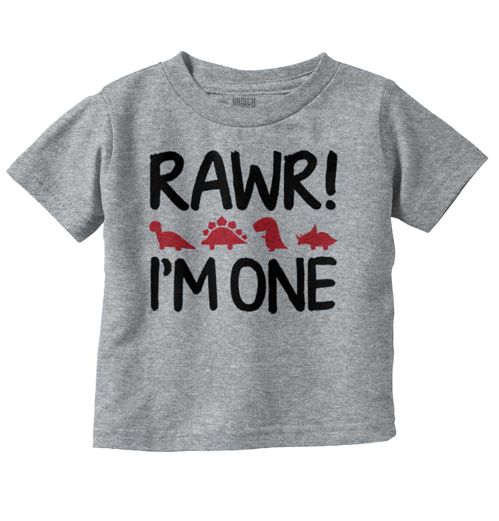 Rawr I'm One Infant Toddler T Shirt-Direct To Garment Print-Brisco Baby