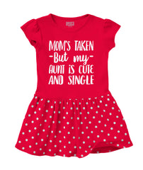 Aunt is Single Baby Polka Dot Skirt Dress-Direct To Garment Print-Brisco Baby