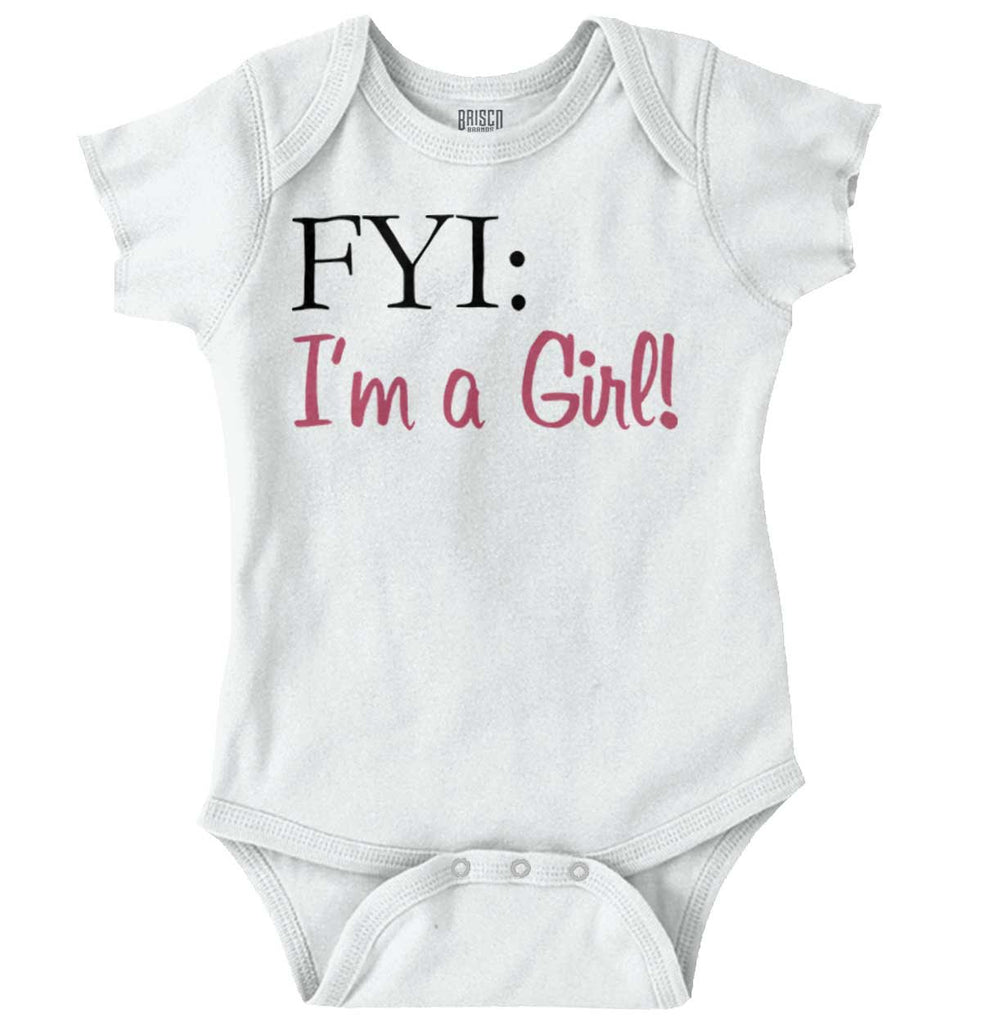 I'm A Girl Romper Bodysuit-Direct To Garment Print-Brisco Baby