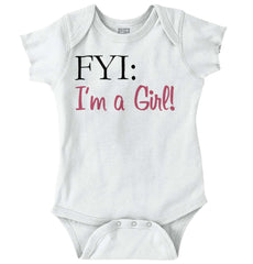 I'm A Girl Romper Bodysuit-Direct To Garment Print-Brisco Baby