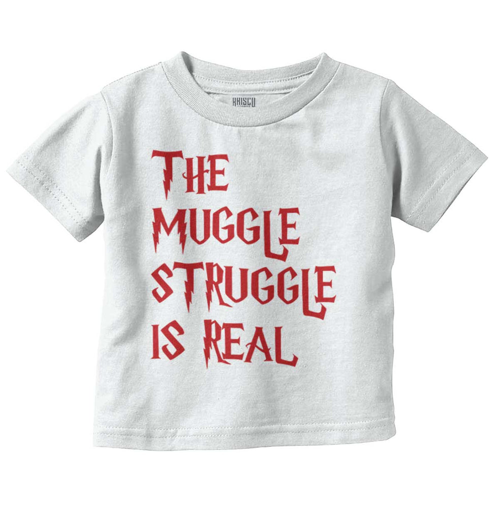 Muggle Struggle Is Real Infant Toddler T Shirt-Direct To Garment Print-Brisco Baby