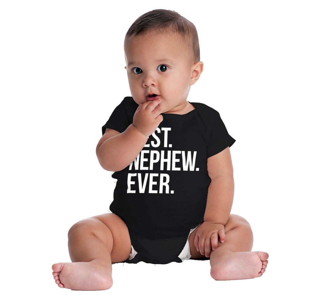 Best Nephew Ever Romper Bodysuit-Direct To Garment Print-Brisco Baby