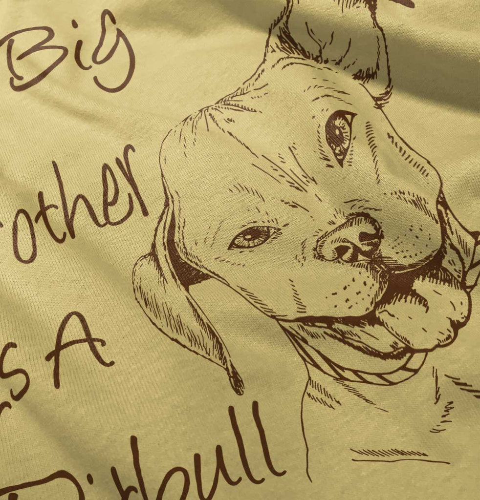Brother is a Pitbull Infant Toddler T Shirt-Direct To Garment Print-Brisco Baby