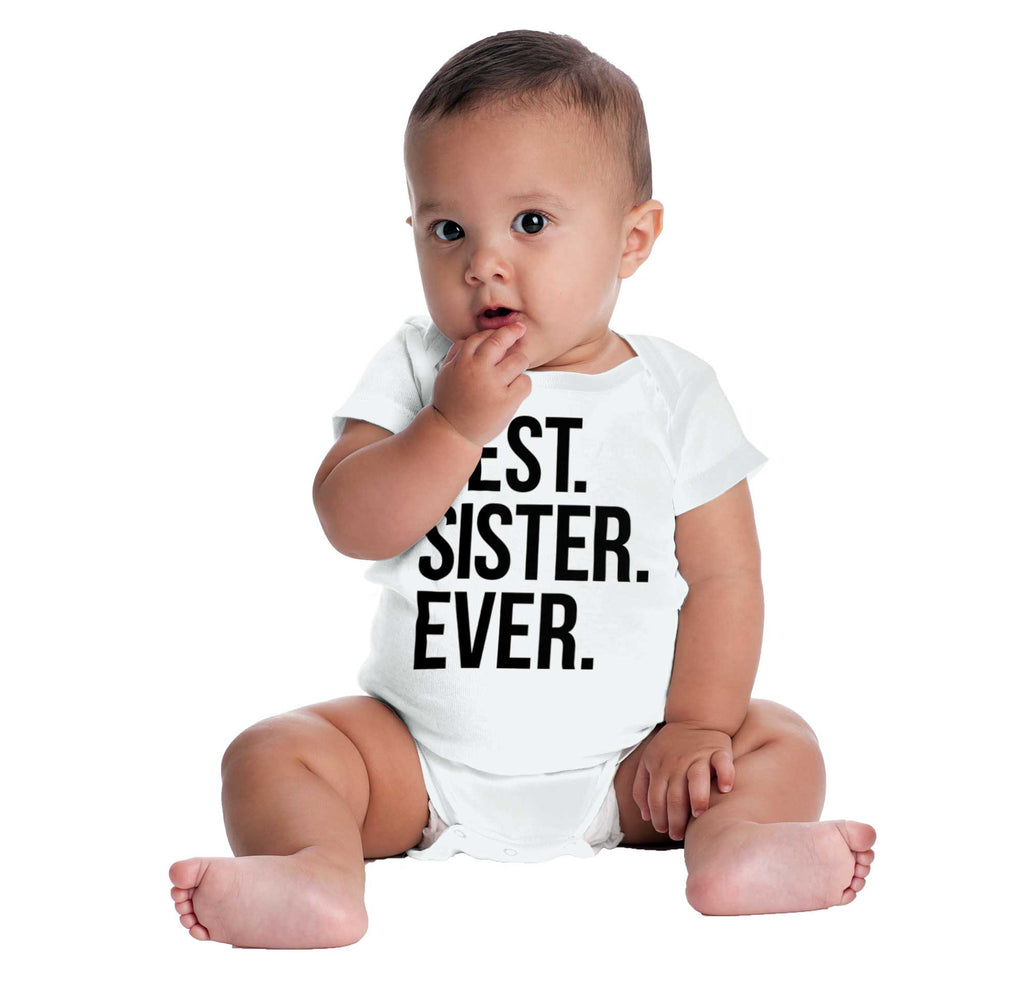 Best Sister Ever Romper Bodysuit-Direct To Garment Print-Brisco Baby
