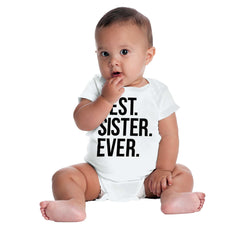 Best Sister Ever Romper Bodysuit-Direct To Garment Print-Brisco Baby