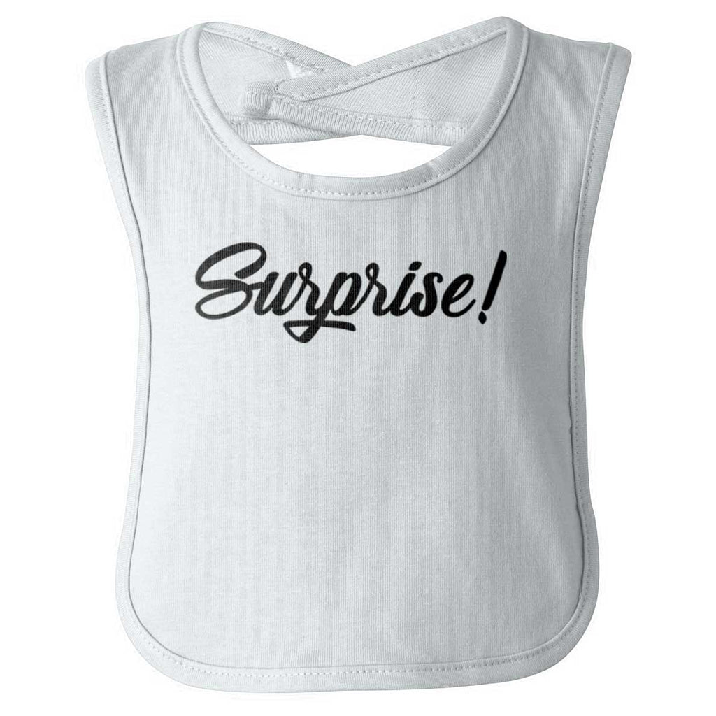 Surprise! Infant Baby Bib-Direct To Garment Print-Brisco Baby