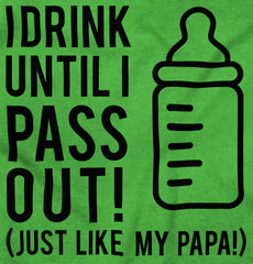 Drink Until I Pass Out Infant Toddler T Shirt-Direct To Garment Print-Brisco Baby